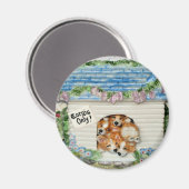 "Nur Corgis!" Corgi Magnet (Vorderseite/Rückseite)