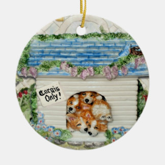 "Nur Corgis!" Verzierung Keramik Ornament