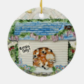 "Nur Corgis!" Verzierung Keramik Ornament (Hinten)