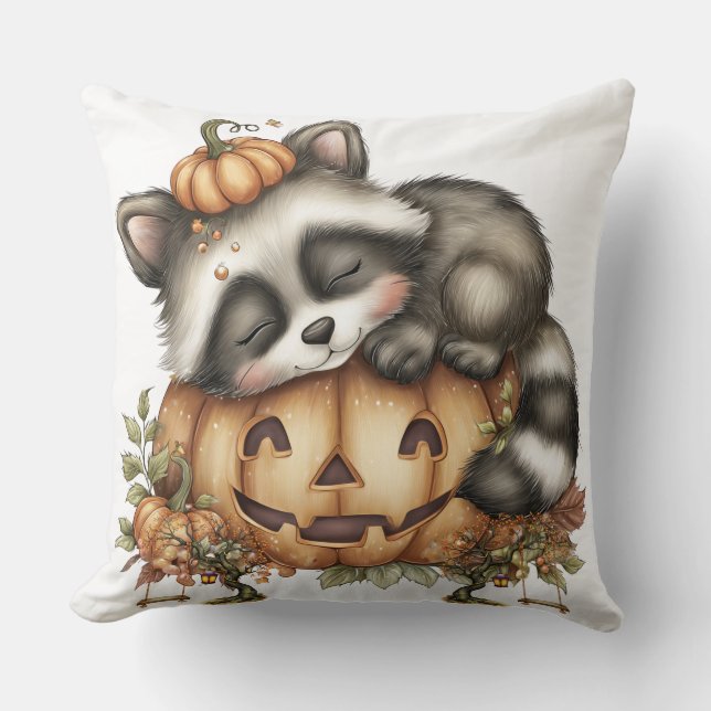 Nur da, Sleepy Racoon Kissen (Vorderseite)