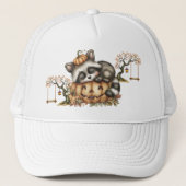 Nur da, Sleepy Racoon Truckerkappe (Vorderseite)