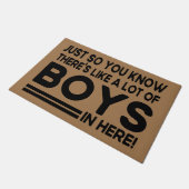 Nur damit du weißt, dass hier viele Jungs sind Fußmatte (Schrägansicht)