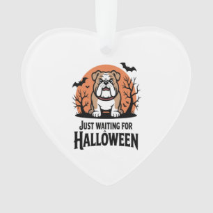 Nur darauf warten, Halloween Hund Ornament