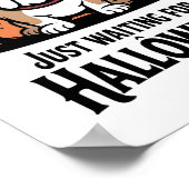 Nur darauf warten, Halloween-Hund Poster (Ecke)