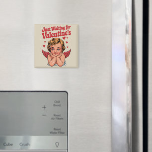 Nur darauf wartend, dass Valentins Retro-Baby-Cupi Magnet