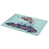 Nur das Angeln der grafischen Glasspanplatte Schneidebrett (Ecke)