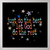 Nur das Beste tun Poster (Vorne)