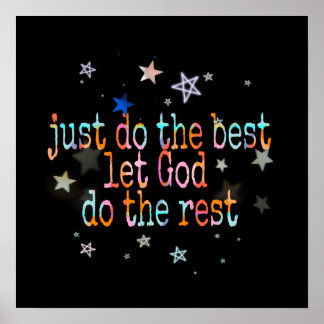 Nur das Beste tun Poster