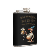 Nur das Bier bleibt lebenslänglich Cartoon Flachmann (Rechts)