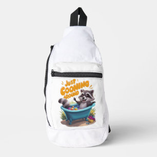 Nur das Cooning Mischvous Raccoons Bath Adventure Crossbody Bag