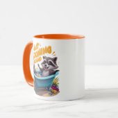 Nur das Cooning Mischvous Raccoons Bath Adventure Tasse (Vorderseite Links)