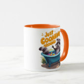 Nur das Cooning Mischvous Raccoons Bath Adventure Tasse (VorderseiteRechts)