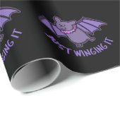 Nur das Gezwitscher Bat Pun Dark BG Geschenkpapier (Rolleneckpunkt)