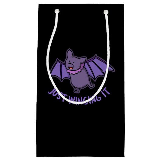 Nur das Gezwitscher Bat Pun Dark BG Kleine Geschenktüte (Vorderseite)