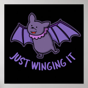 Nur das Gezwitscher Bat Pun Dark BG Poster