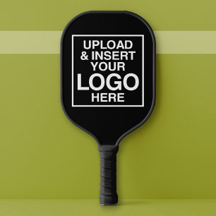 Nur das Office-Firmenlogo - Schwarzer Hintergrund Pickleball Schläger