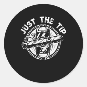 Nur das Tipp-Zigarrenraucher-Geschenk Funny Cigar  Runder Aufkleber