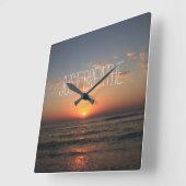 Nur das Zitat durchatmen Quadratische Wanduhr (Winkel)