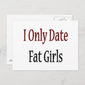 Nur Datum Fett Mädchen Postkarte (Vorne/Hinten)