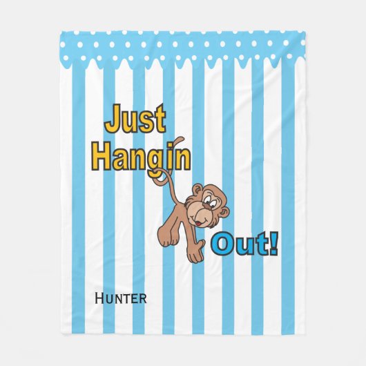 Nur den Affen raus Fleecedecke (Vorderseite)