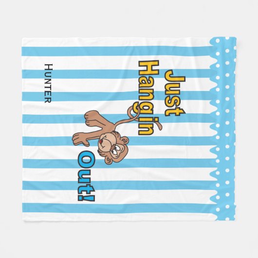 Nur den Affen raus Fleecedecke (Vorderseite (Horizontal))