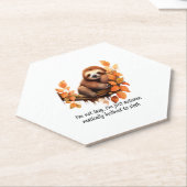 Nur der Herbst ist matisch in Faultier eingefasst Untersetzer (angewinkelt)