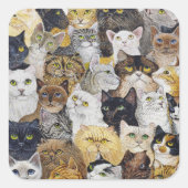 Nur der Katzenflüsterer Quadratischer Aufkleber (Vorderseite)