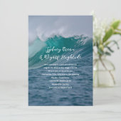 Nur der private Ehepartner-Empfang in Brandwellen Einladung (Stehend Vorderseite)