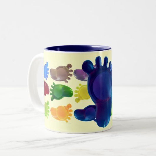 Nur der richtige Fuß Zweifarbige Tasse (Vorderseite Links)