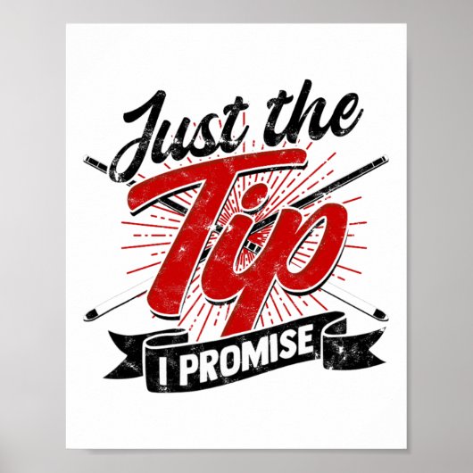 Nur der Tipp I Versprechen - Funny Billiards Hob Poster (Vorne)