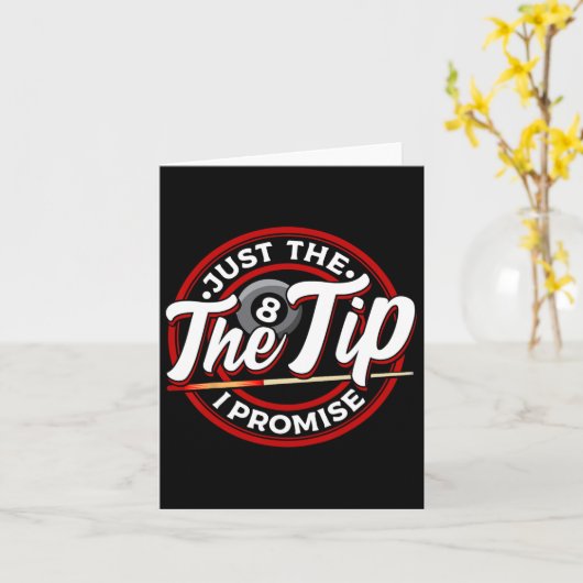 Nur der Tipp I Versprechen Funny Pool Cue Billiard Karte (Gelbe Blume)