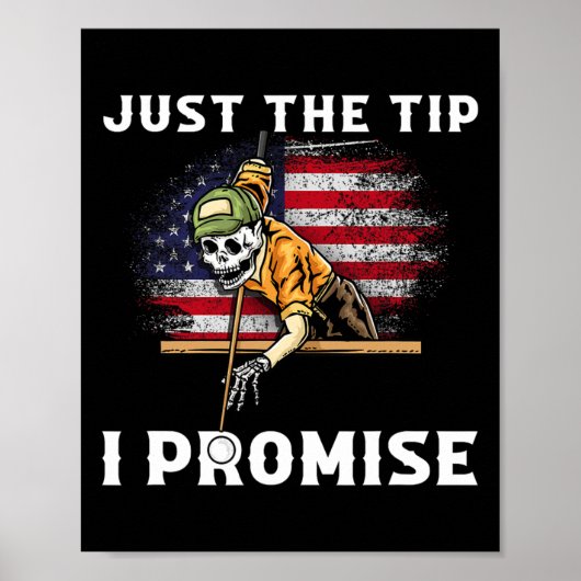 Nur der Tipp I Versprechen ich Funny Pool Billiard Poster (Vorne)