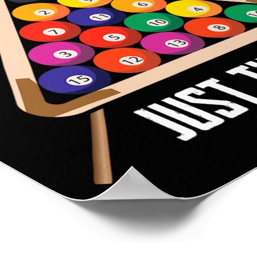 Nur der Tipp zum Spielen Pool Hall Funny Billiards Poster (Ecke)