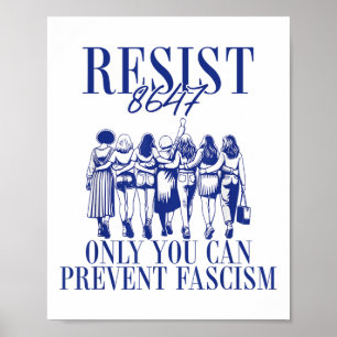Nur der Widerstand 8647 kann man Faschismus vorbeu Poster