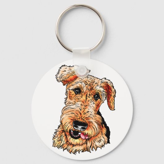 Nur die Airedale Terrier Schlüsselanhänger (Vorderseite)