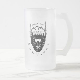 Nur die bärtigen Überlebnisse Mattglas Bierglas