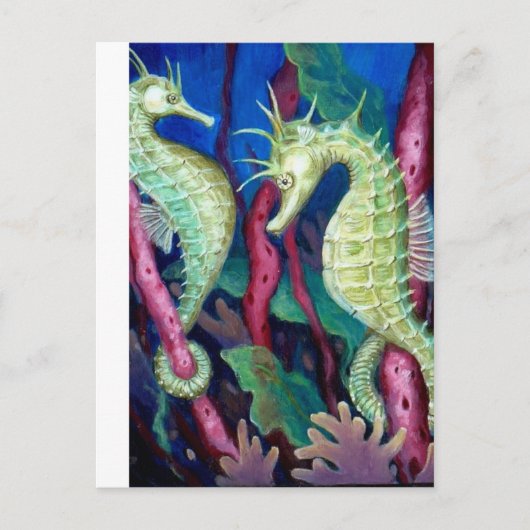 Nur die beiden von uns - Seepferd Art Postkarte (Vorderseite)