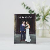 Nur die beiden von uns verkünden Hochzeit Ankündigungspostkarte (Stehend Vorderseite)