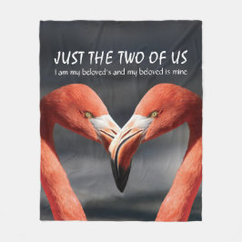 NUR DIE BEIDEN VON US Flamingo Valentine Christlic Fleecedecke