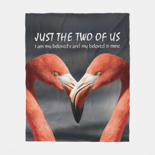 NUR DIE BEIDEN VON US Flamingo Valentine Christlic Fleecedecke