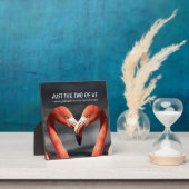 NUR DIE BEIDEN VON US Flamingo Valentine Christlic Fotoplatte (InSitu)