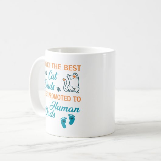 Nur die besten Cat-Vater werden an menschliche Vat Kaffeetasse (Vorderseite Links)