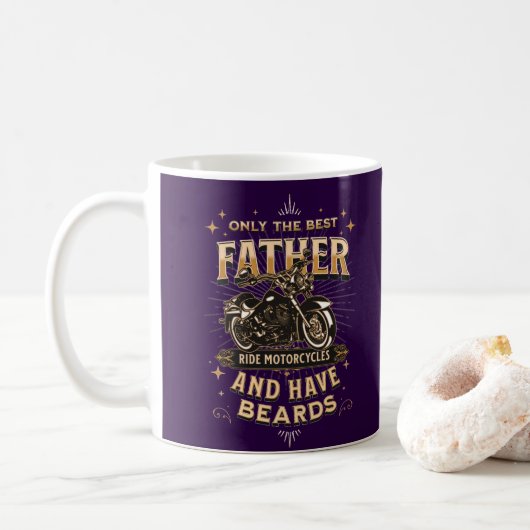 Nur die besten Fahrräder des Vaters, haben Bärte Kaffeetasse (Mit Donut)