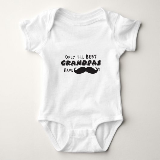 Nur die besten Großväter haben Mustaches Baby Strampler (Vorderseite)