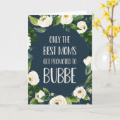 Nur die besten Mamas werden für Bubbe beworben Karte (Gelbe Blume)