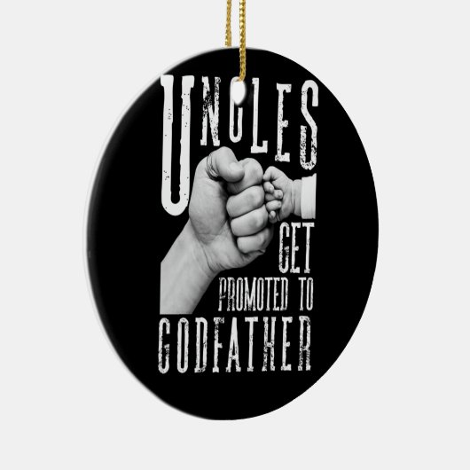 Nur die besten Onkels werden zum Pate gestellt Keramik Ornament (Rechts)