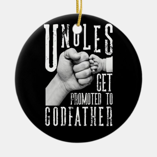 Nur die besten Onkels werden zum Pate gestellt Keramik Ornament (Vorne)