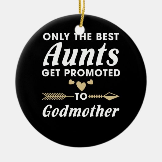 Nur die besten Tanten werden an Godmatt beworben Keramik Ornament (Vorne)