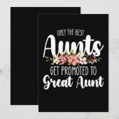 Nur die besten Tanten werden auf große Tante gewor Einladung (Vorne/Hinten)