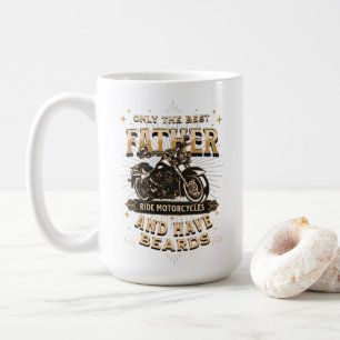 Nur die besten Väter fahren Motorrad, haben Bärte Kaffeetasse